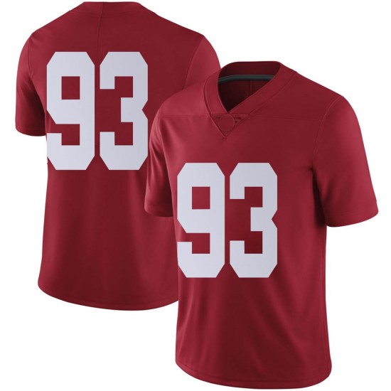 Alabama Crimson Tide Men's Jah-Marien Latham #93 No Name Crimson NCAA Nike Authentic Stitched College Football Jersey BI16M30GF
